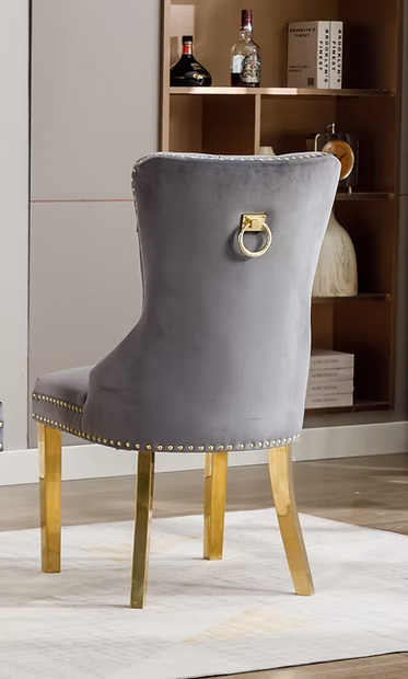 Dining Chair EC-0001 Gold Legs Velvet Material