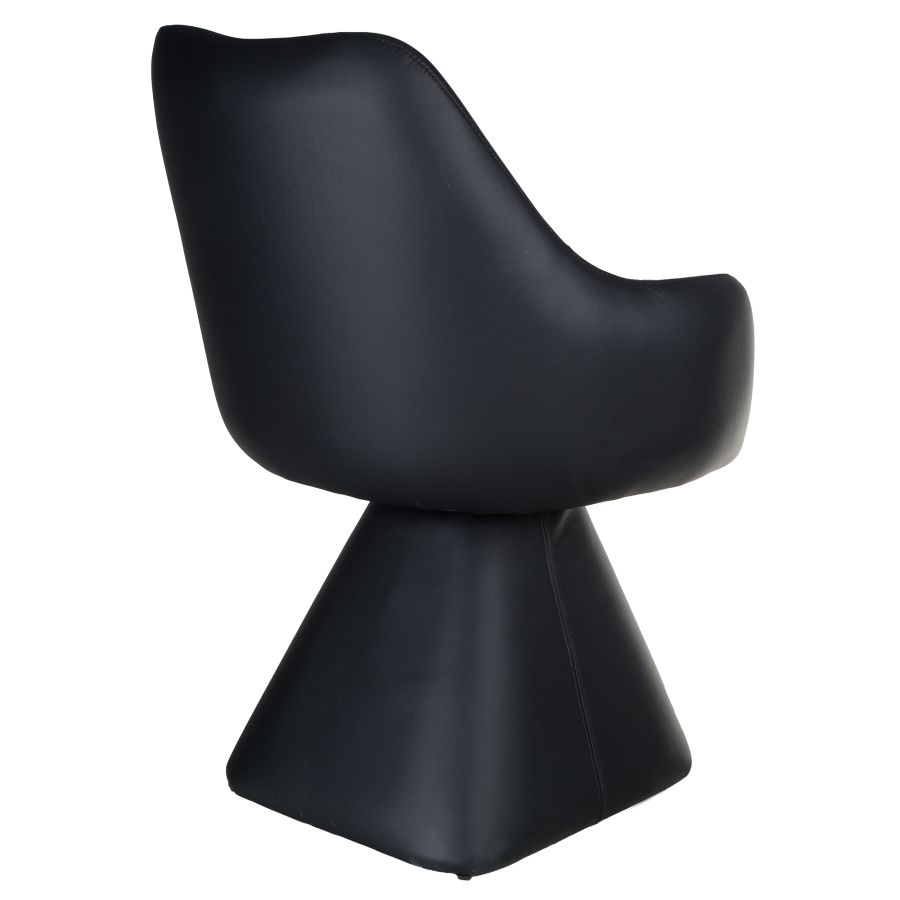 Modern Engineered Wood Table Top with Oak Veneer Black Swivel Chairs