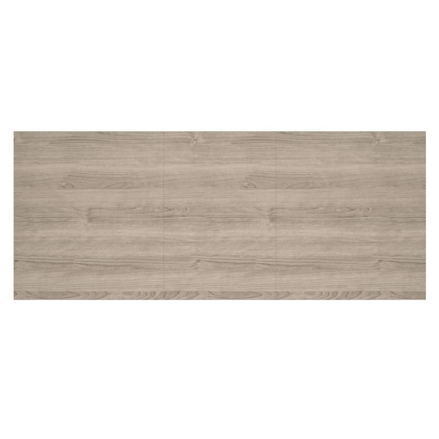 Modern Washed Oak Pvc Dining Table with Automatic Return Swivel Seat