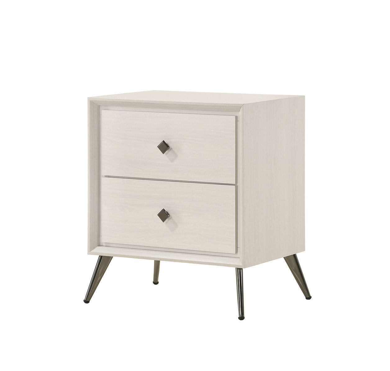 Ella Bedroom SET 5Pc LED Wood and Velvet Headboard Finish EB-Ella