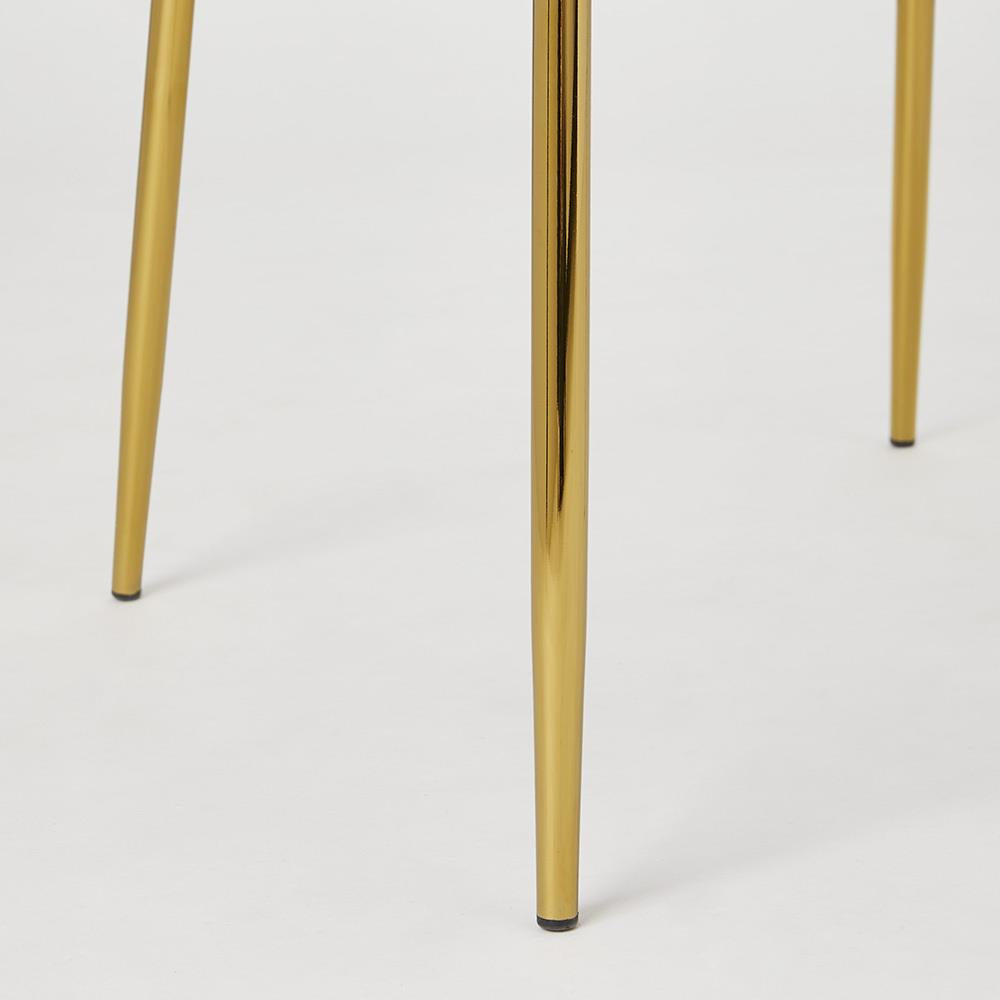 Dining Chair Leather/PU Gold Metal Legs EC-009