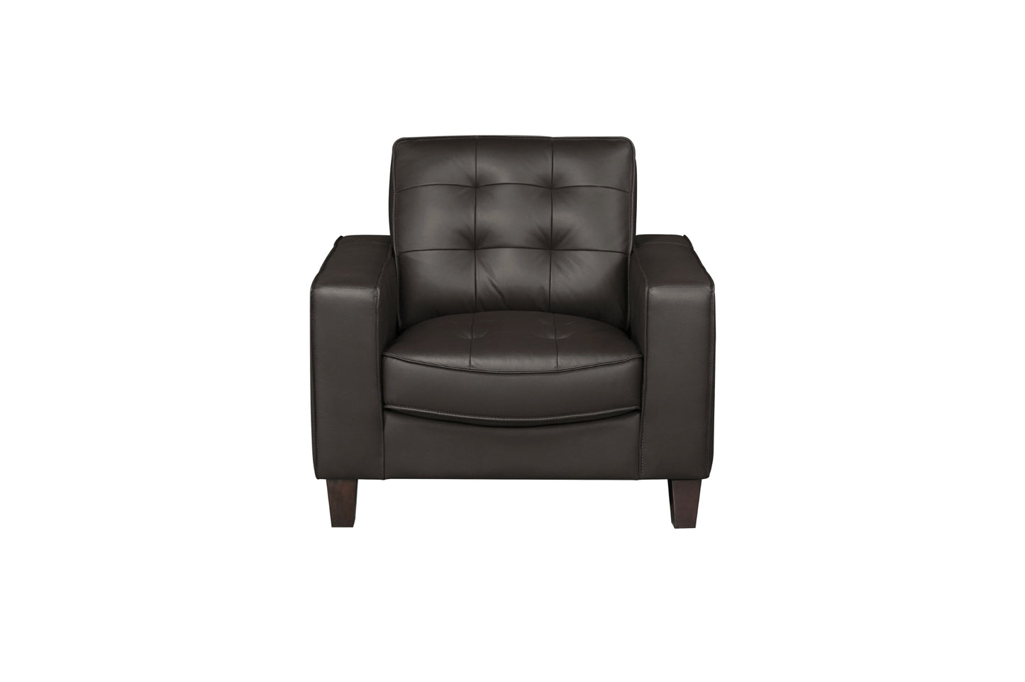 Renzo 3-Piece Sofa Set Brown Leather PVC Match 100% Leather Match