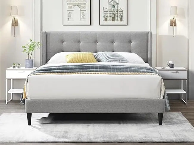 Transit Lux Wingback Platform Bed