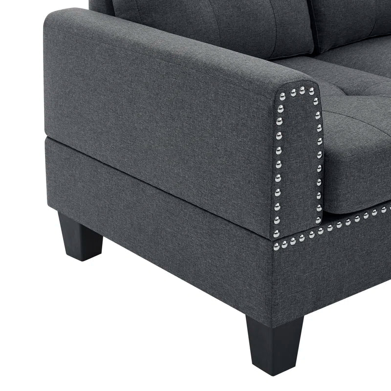 Sofa Sectional 2 Piece Linen Fabric Left or Right Facing Chaise ES-1234