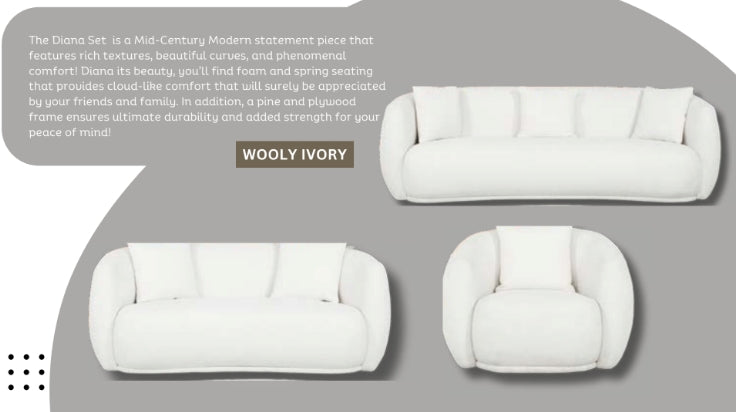Eagle ES-DIANA 3PC Living Room Sofa Set