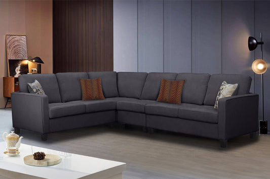 Sofa Sectional Reversable Left or Right Facing In Velvet Finish ESS-1235