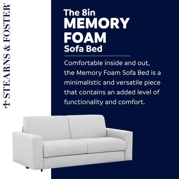 Stearns & Foster Giotto 78" Full Sleeper Sofa with 5" Memory Foam Mattress