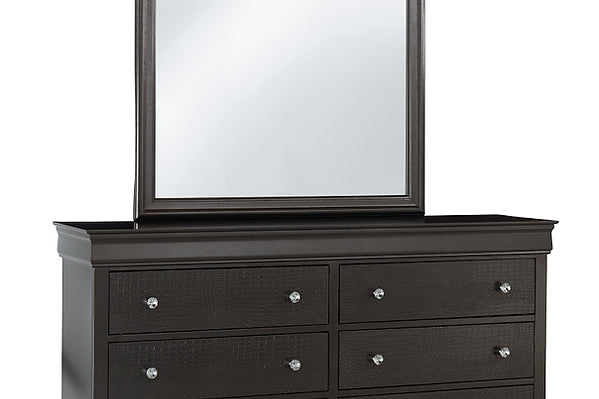 Pompei Bedroom SET 5PC LED Headboard Wood Finish EB-Pompei