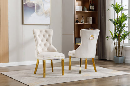Dining Chair EC-0001 Gold Legs Velvet Material