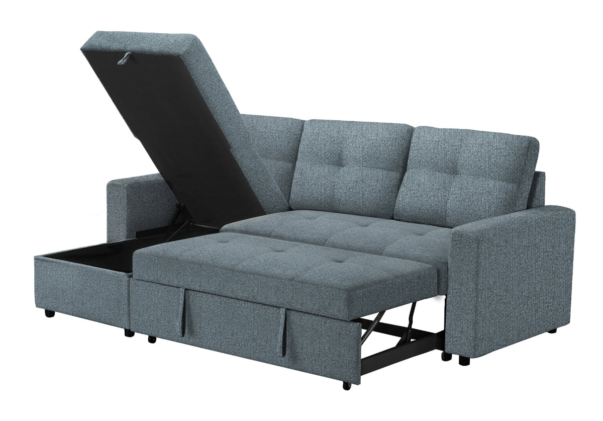 Sectional Sofa Bed With Left or Right Facing Chaise with Storage