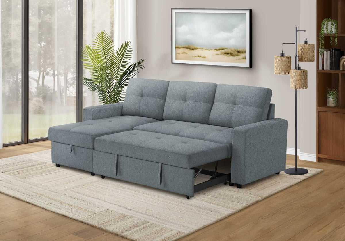 Sectional Sofa Bed With Left or Right Facing Chaise with Storage