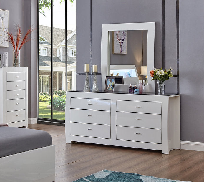 Bedroom Set 5PC High Gloss With Underbed Storage EB-BARCELONA