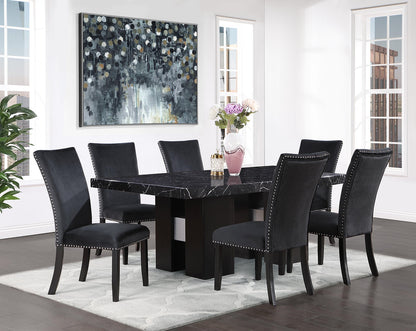 Dining Room Set 7PC Faux Marble Table