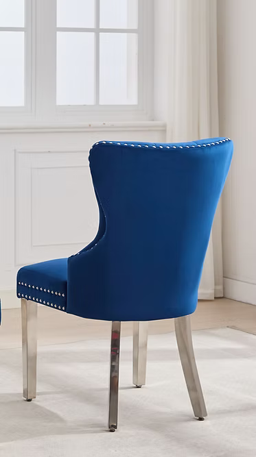 Dining Chair EC 0000 Chrome Legs Velvet Material