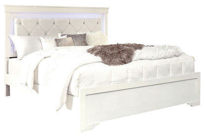 Pompei Bedroom SET 5PC LED Headboard Wood Finish  EB-Pompei