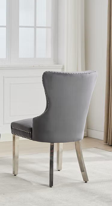 Dining Chair EC 0000 Chrome Legs Velvet Material