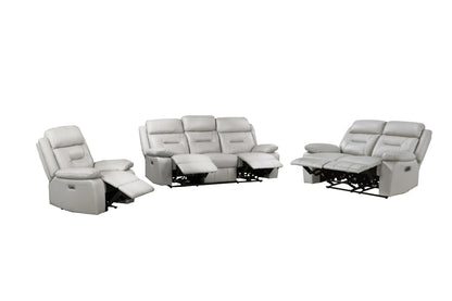 3-Piece Set Silver Power Reclining