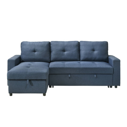 Blue 2-Piece Sectional with Pull-out Sleeper