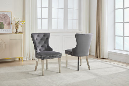 Dining Chair EC 0000 Chrome Legs Velvet Material