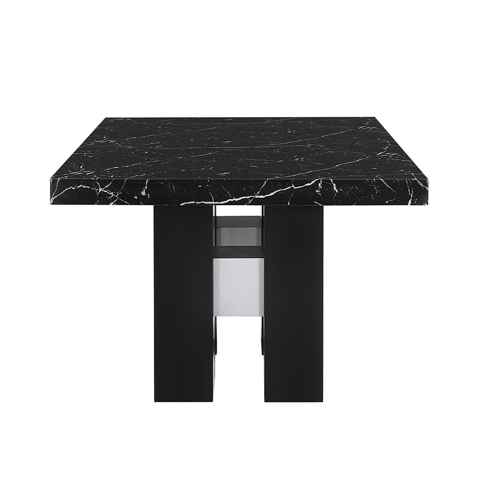 Dining Room Set 7PC Faux Marble Table