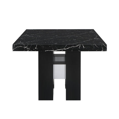 Dining Room Set 7PC Faux Marble Table