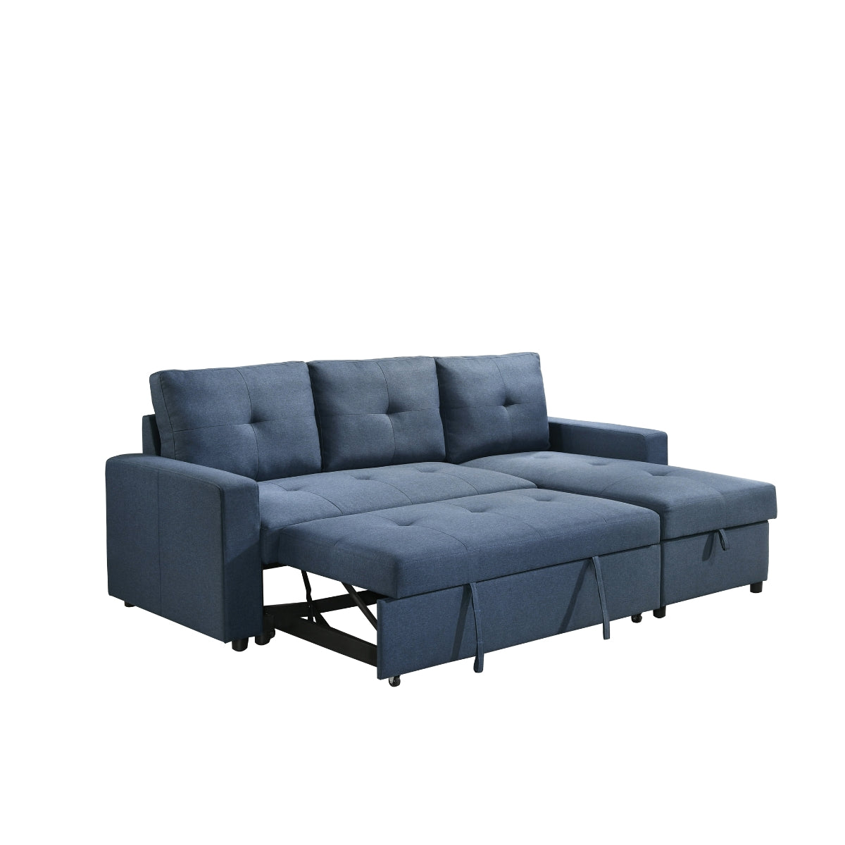 Blue 2-Piece Sectional with Pull-out Sleeper