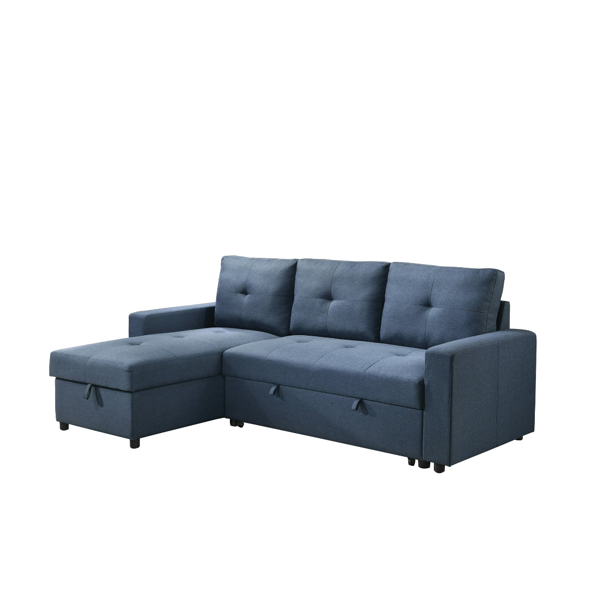 Blue 2-Piece Sectional with Pull-out Sleeper