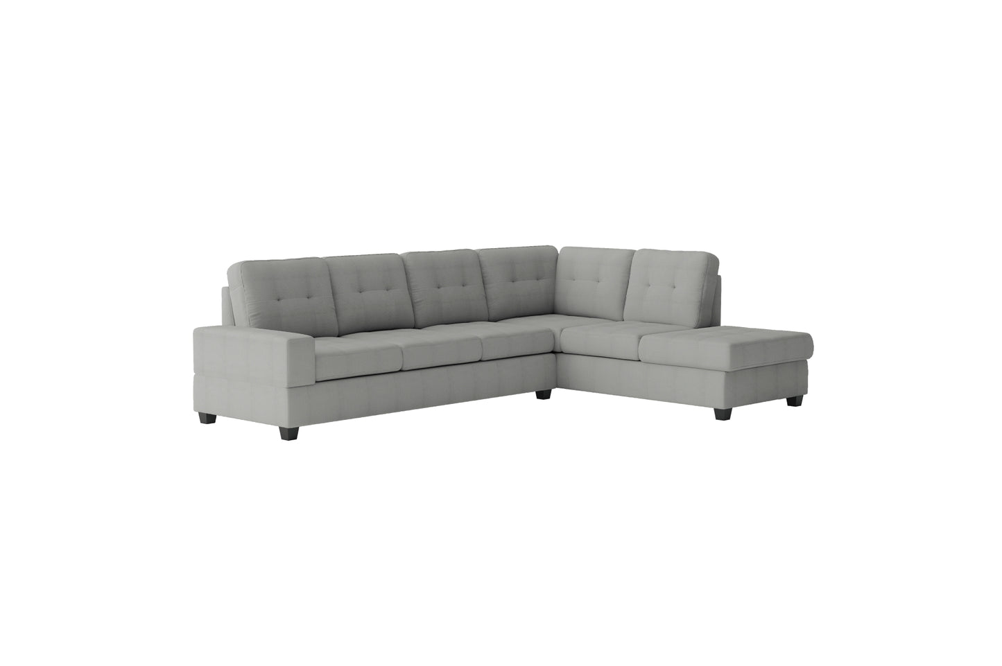 3-Piece Reversible Sectional with Drop-Down Cup Holders and Storage Ottoman