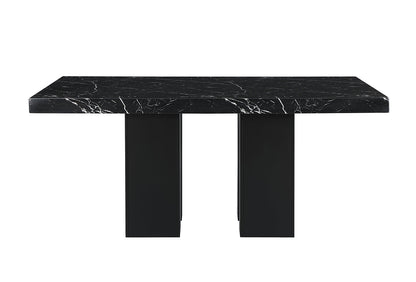 Dining Room Set 7PC Faux Marble Table