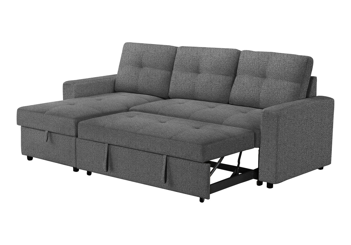Sectional Sofa Bed With Left or Right Facing Chaise with Storage