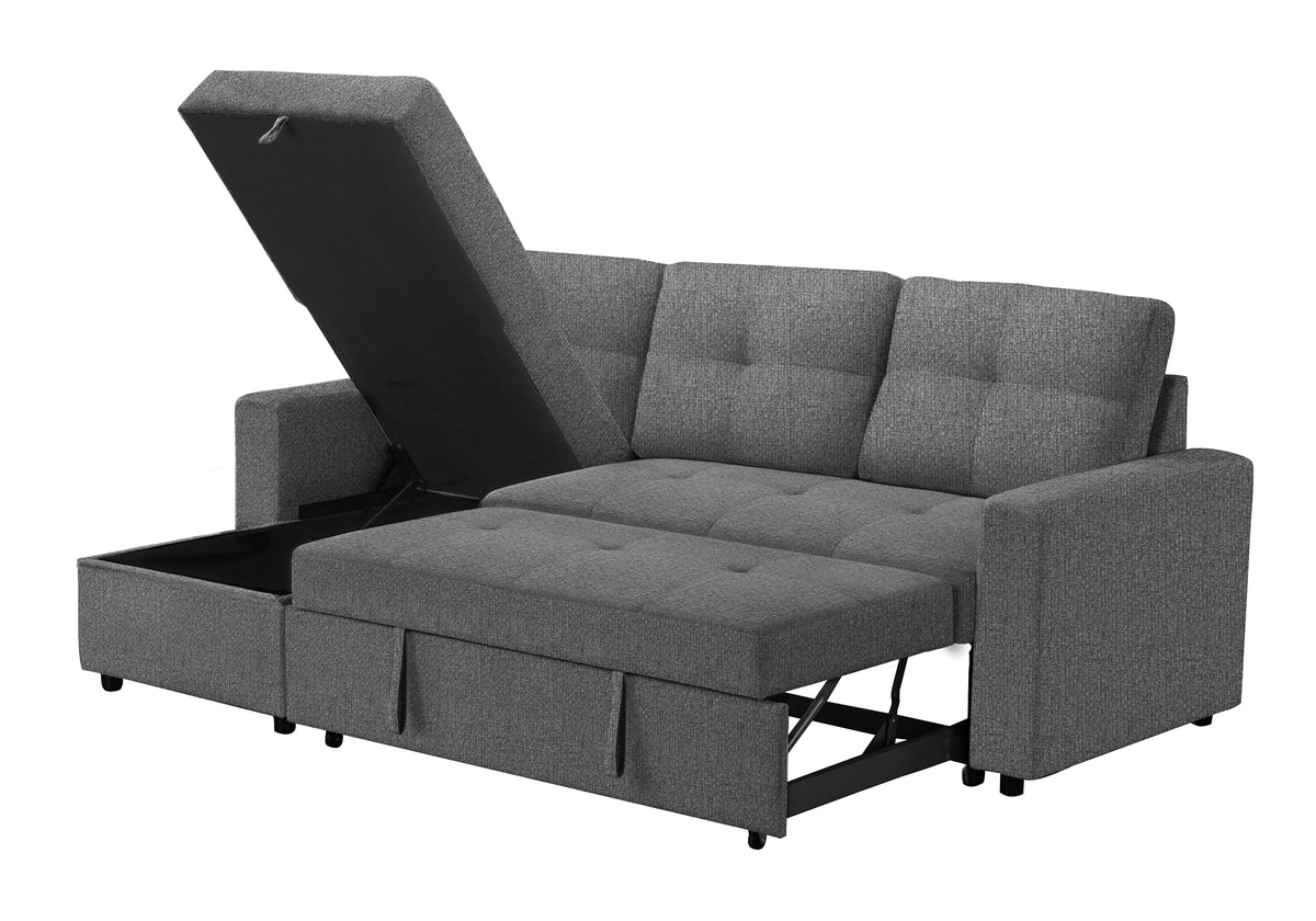 Sectional Sofa Bed With Left or Right Facing Chaise with Storage