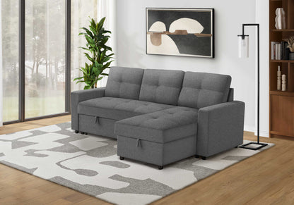 Sectional Sofa Bed With Left or Right Facing Chaise with Storage