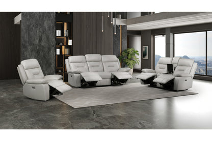 3-Piece Set Silver Power Reclining