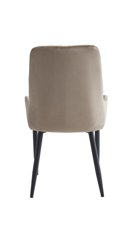 Dining Chair Black Metal Legs with Velvet or Fabric Material EC-1511