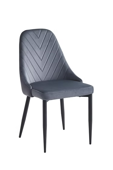 Dining Chair EC 1531 Black Metal Legs Velvet Material