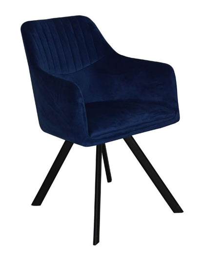 Dining Chair Velvet with Black Metal Legs EC-2026