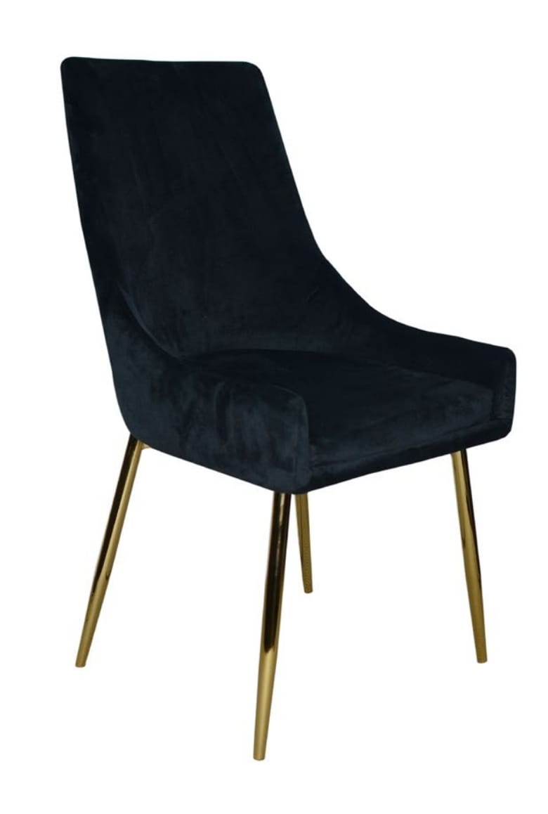 Dining Chair Velvet with Gold Metal Legs EC-2064