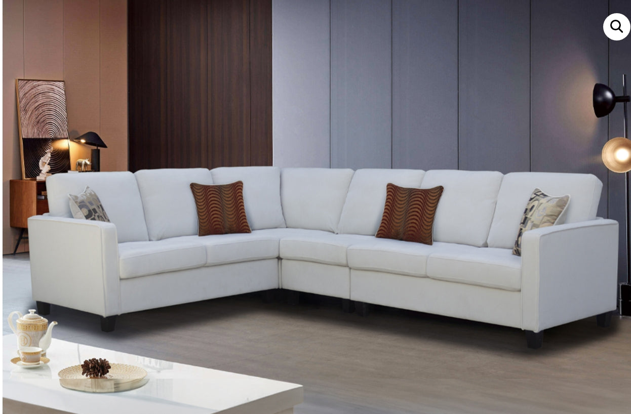 Sofa Sectional Reversable Left or Right Facing In Velvet Finish ESS-1235