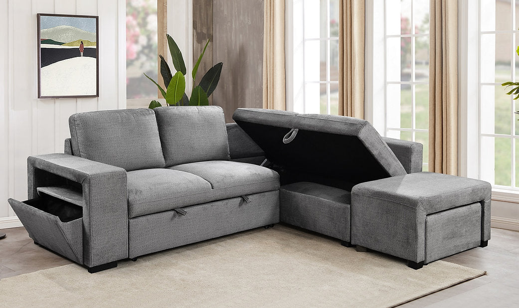 Sectional Sofa Bed with Reversable Chaise With PULL-OUT BED