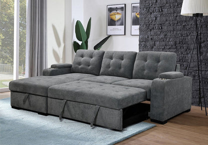 Sectional with Pull Out Bed With Storage Chaise Left or Right Options