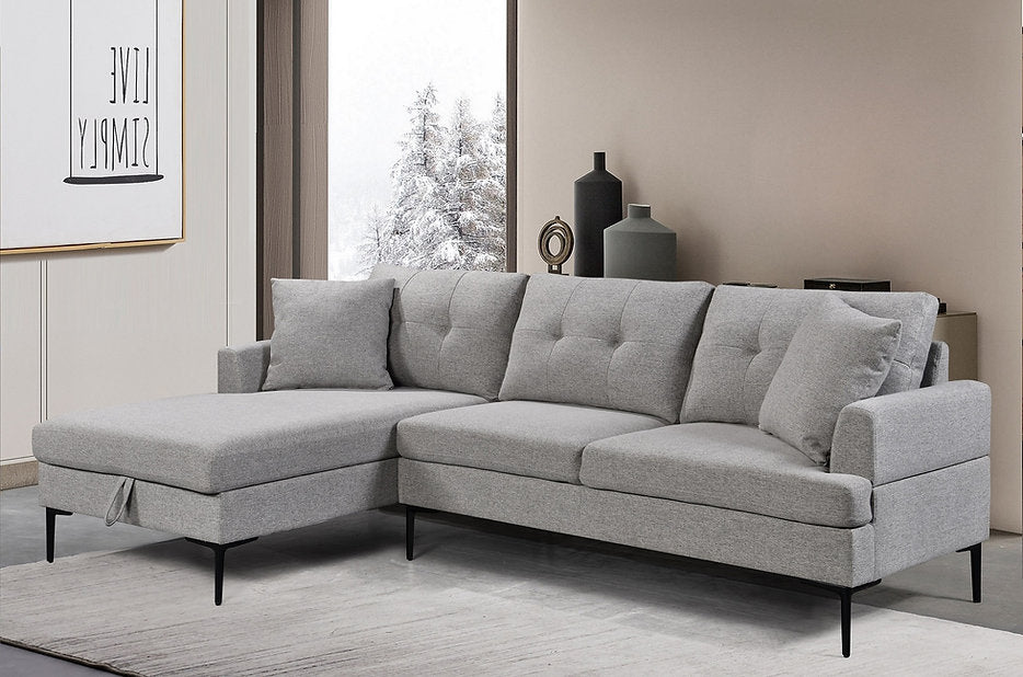 Sofa Sectional 2Pc With PULL-UP Storage Chaise ESS-9060