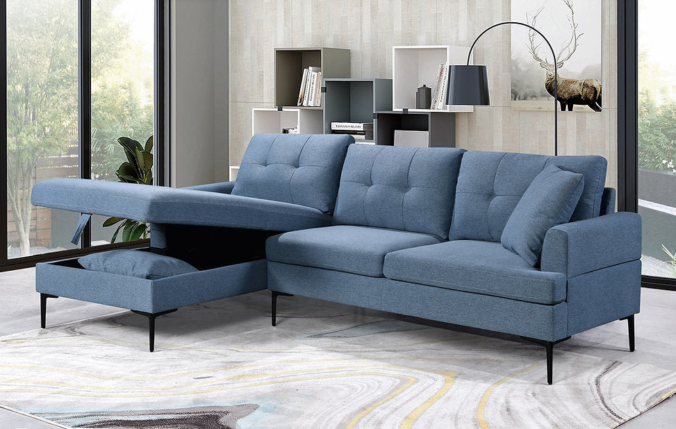 Sofa Sectional 2Pc With PULL-UP Storage Chaise ESS-9060