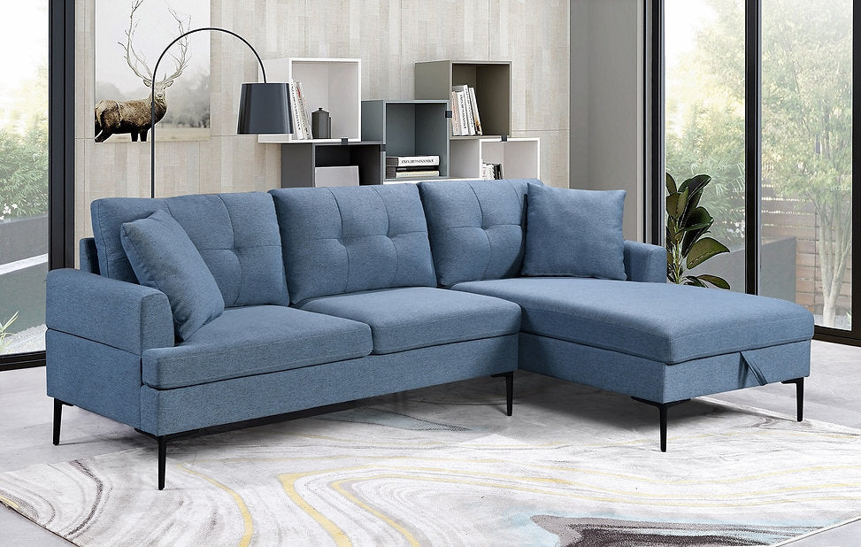 Sofa Sectional 2Pc With PULL-UP Storage Chaise ESS-9060