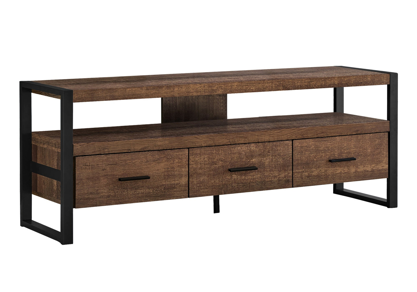 TV STAND - 60"L / BROWN RECLAIMED WOOD-LOOK / 3 DRAWERS SKU: ETV- 2820