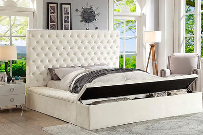 Space Saving and Luxurious Black Velvet Bed