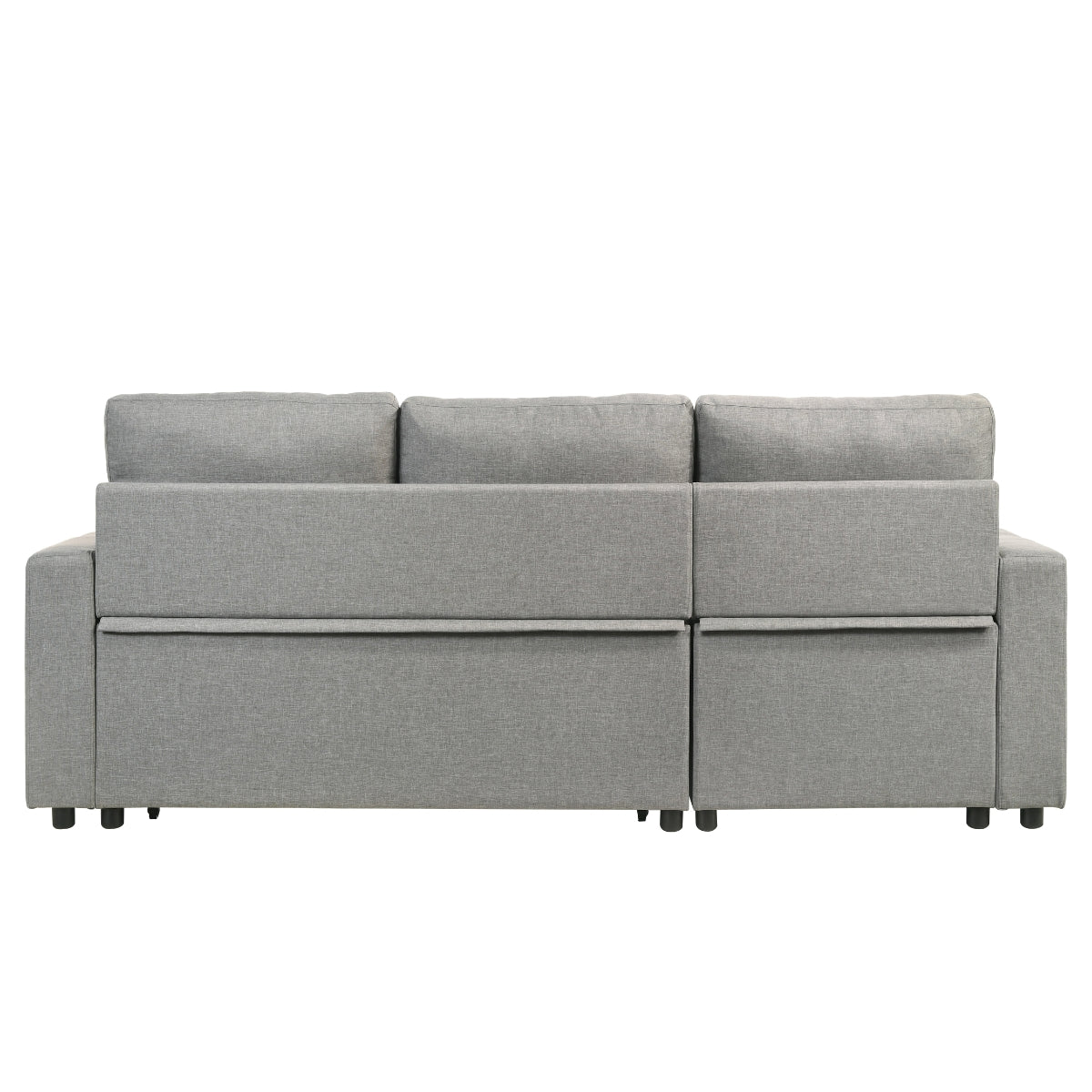 Aber Grey 2-piece Sectional with Pull-out Sleeper and Reversible Storage Chaise