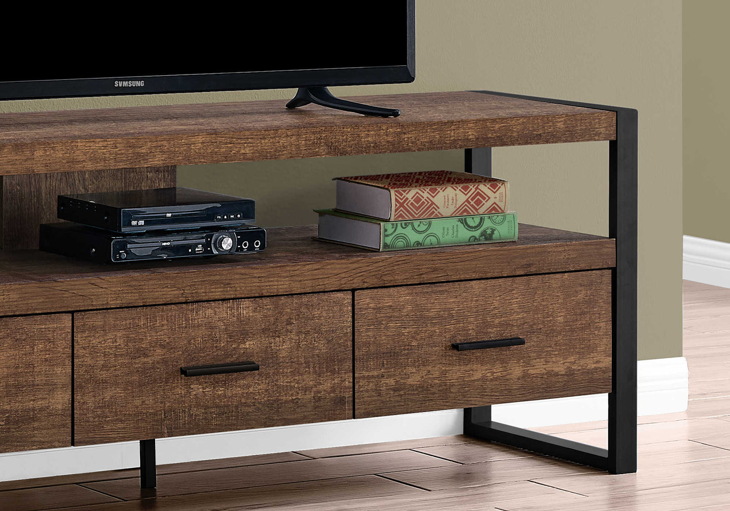 TV STAND - 60"L / BROWN RECLAIMED WOOD-LOOK / 3 DRAWERS SKU: ETV- 2820