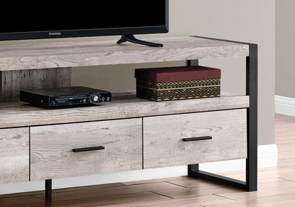 TV STAND - 60"L / TAUPE RECLAIMED WOOD-LOOK / 3 DRAWERS SKU: I 2822