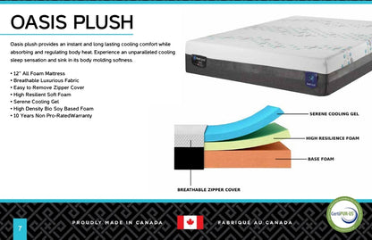 Oasis Plush12" Foam Mattress by Rest On It Canada