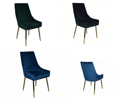 Dining Chair Velvet with Gold Metal Legs EC-2064